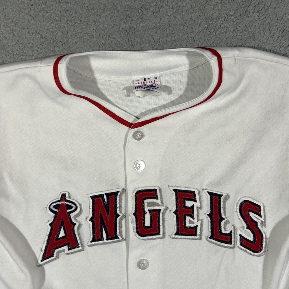 Majestic White Baseball Jersey Los Angeles Angels Youth Size Large #3775 - Picture 5 of 11